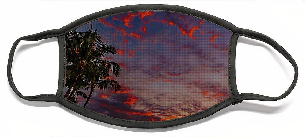 Hawaii Face Mask featuring the photograph Warm Sky by John Bauer