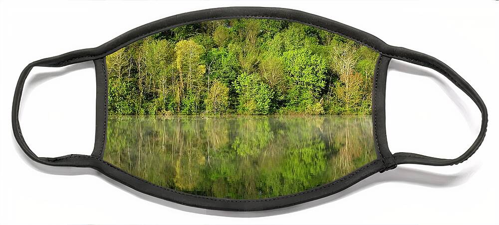 Landscape Face Mask featuring the photograph Whippoorwill Lake by John Benedict