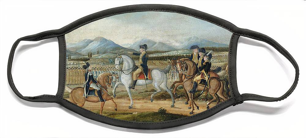B1019 Face Mask featuring the painting Whiskey Rebellion, 1794 by Frederick Kemmelmeyer