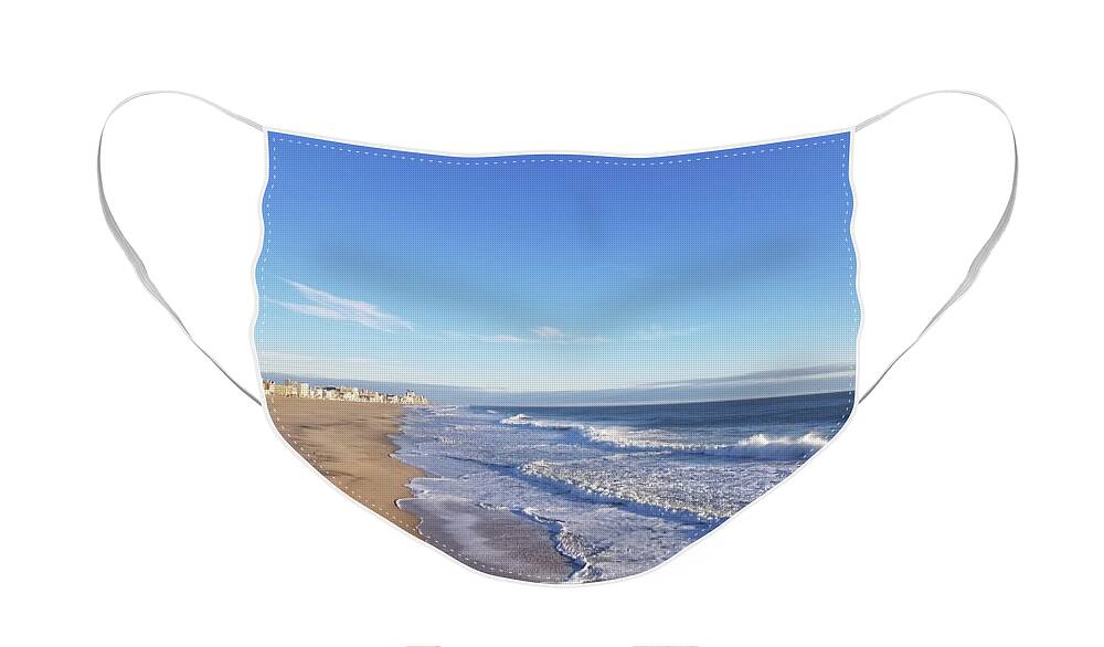 Beach Face Mask featuring the photograph White Waves by Robert Banach