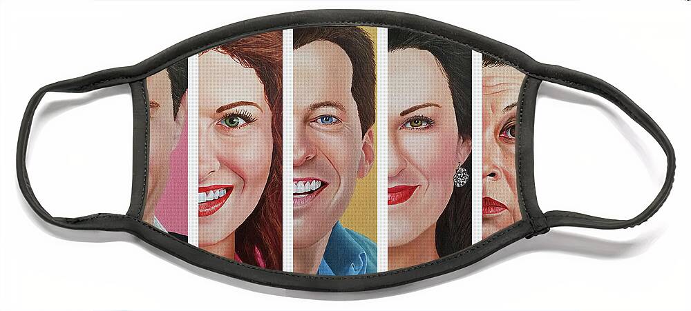 Will And Grace Face Mask featuring the painting Will and Grace by Vic Ritchey