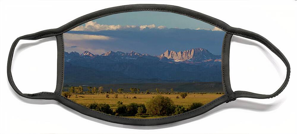 Wind River Range Face Mask featuring the photograph Wind River Range sunset by Julieta Belmont