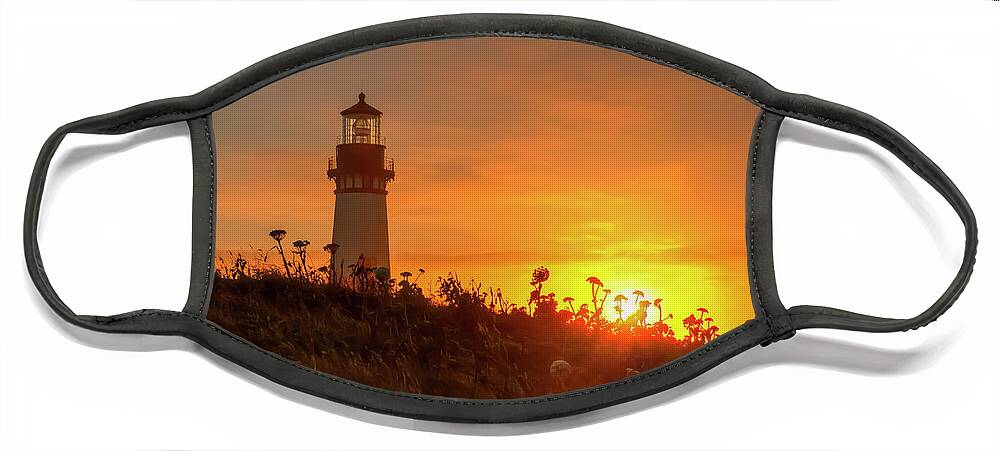 Yaquina Head Face Mask featuring the photograph Yaquina Head 0021 by Kristina Rinell