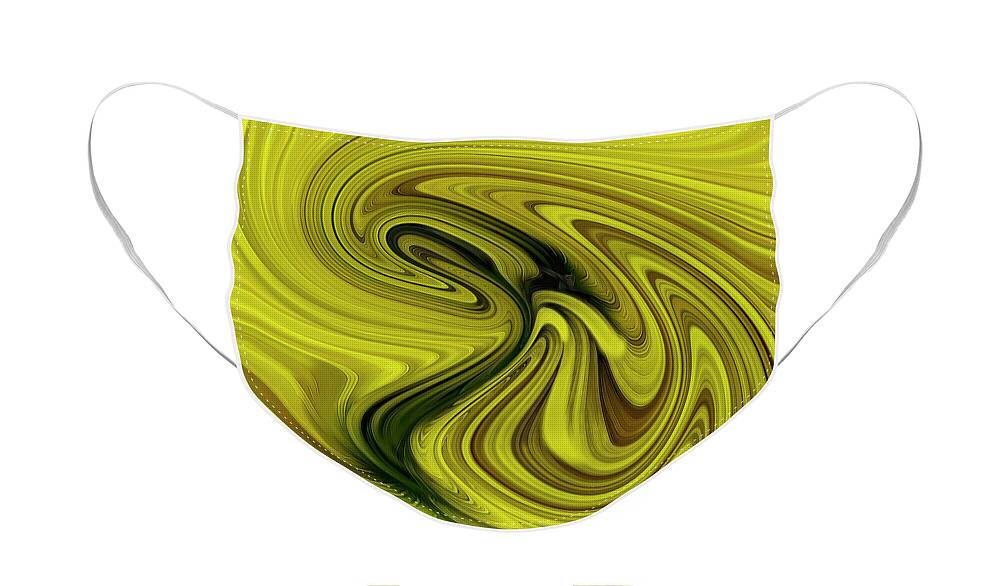 Abstract Face Mask featuring the photograph Yellow Abstract by Cathy Kovarik