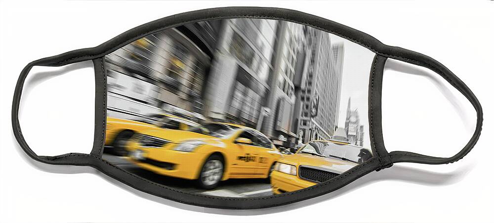 Yellow cabs in New York Mask Photo Creations - Pixels