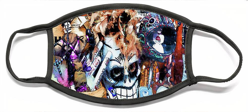 Voodoo Face Mask featuring the photograph Zombie's House of Voodoo by Susan Rissi Tregoning