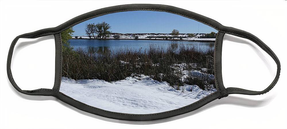 Lake Face Mask featuring the photograph Across the lake #1 by Cathy Anderson