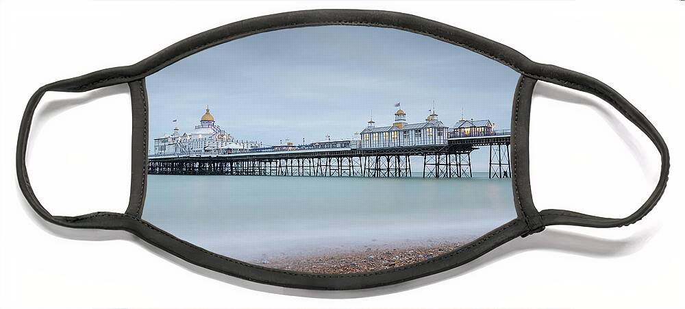 Eastbourne Face Mask featuring the photograph Eastbourne Pier #2 by Andrew Lalchan