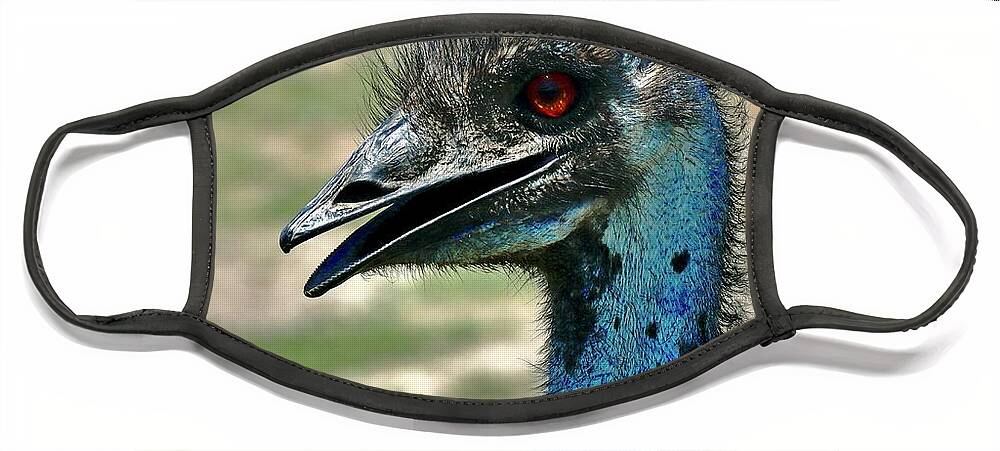Emu Face Mask featuring the photograph Emu #1 by Sarah Lilja