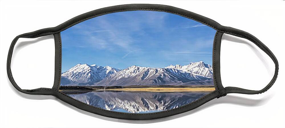 California Face Mask featuring the photograph High Sierra #1 by Martin Gollery