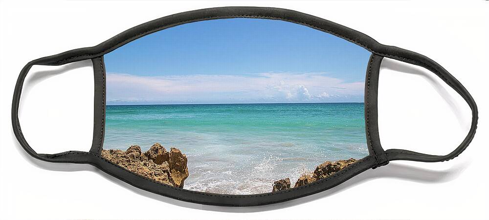 Beach Face Mask featuring the photograph Hutchinson Island, Florida #1 by Dart Humeston