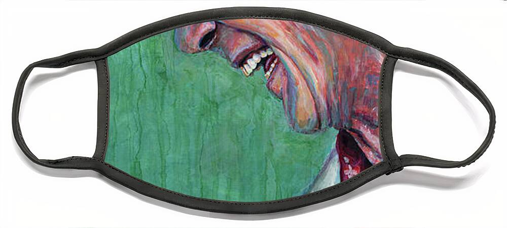 Acrylic Face Mask featuring the painting Laughin' Luke by Robert FERD Frank