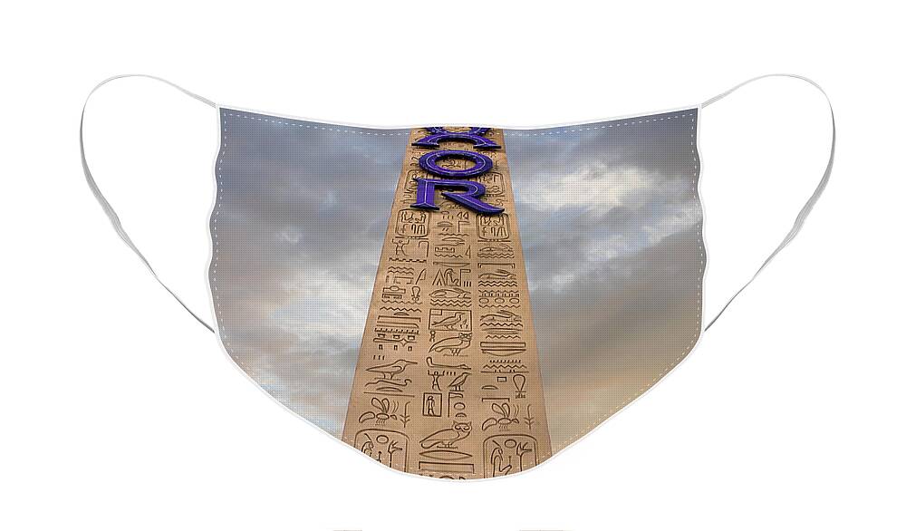 Obelisk Face Mask featuring the photograph Luxor Obelisk Vegas #1 by Chris Smith