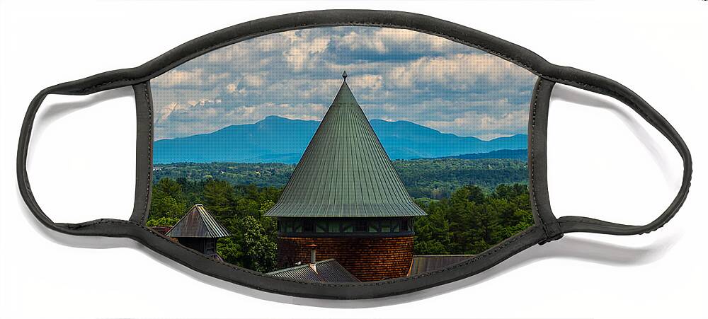 Vermont Face Mask featuring the photograph Mount Mansfield from Shelburne Farms by Scenic Vermont Photography
