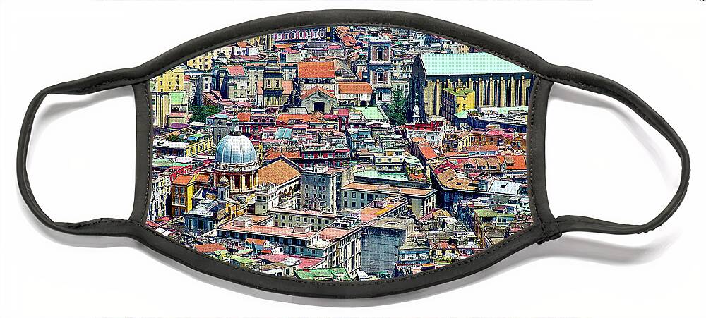 Naples Italy Colorful City Face Mask featuring the photograph Naples, Italy #1 by David Morehead