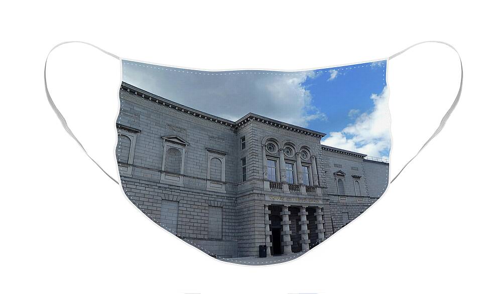 National Gallery Face Mask featuring the photograph National Gallery of Ireland #1 by Cindy Murphy