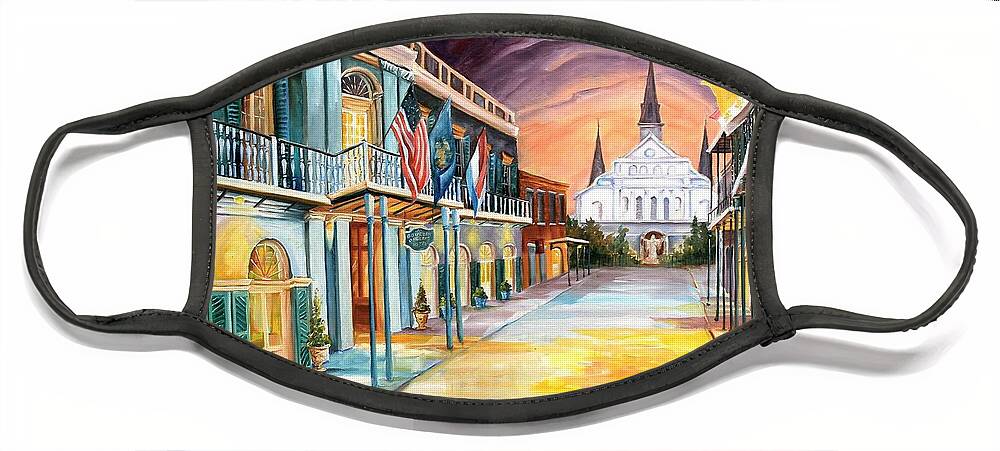 New Orleans Face Mask featuring the painting Orleans Street, New Orleans #2 by Diane Millsap