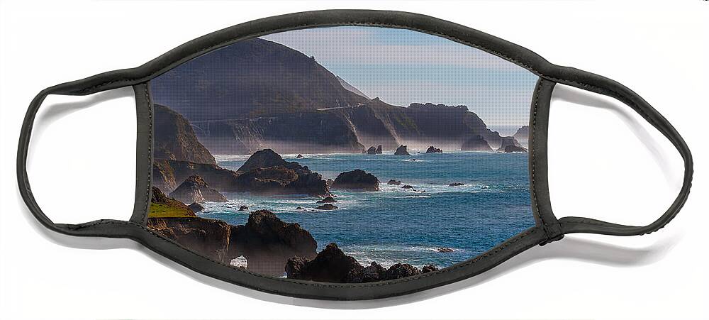 Rocky Point Face Mask featuring the photograph Rocky Point #1 by Derek Dean