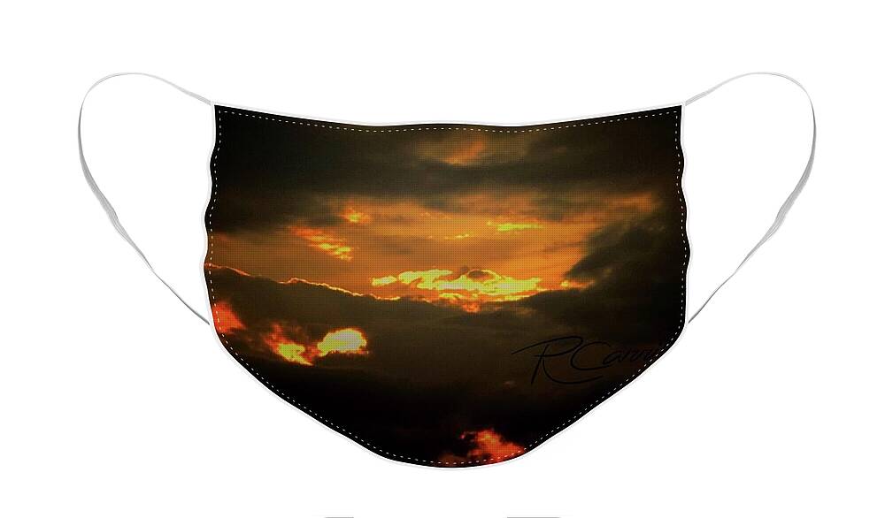 Sahara Dust Sunsets Sunsets Chroma Sunsets Face Mask featuring the photograph Sahara Sunset #1 by Ruben Carrillo