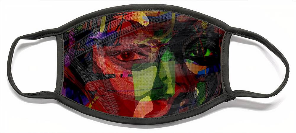 Woman Face Mask featuring the digital art Shadows #1 by Joe Roache