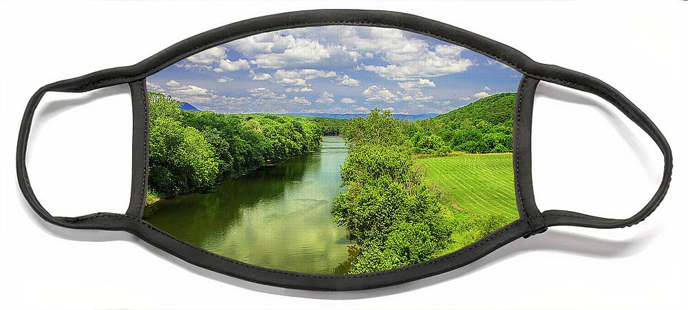 Color Face Mask featuring the photograph Shenandoah River by Alan Hausenflock