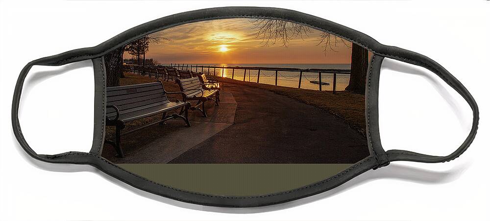 Sunset Face Mask featuring the photograph Sunset at Breitbeck Park II by Rod Best