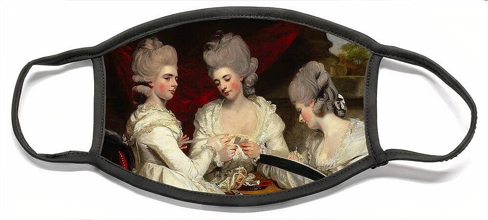 Sir Joshua Reynolds Face Mask featuring the painting The Ladies Waldegrave #1 by Sir Joshua Reynolds