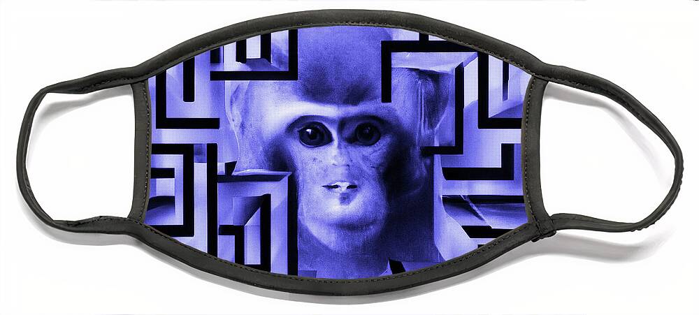 Matrix Face Mask featuring the digital art The matrix #1 by Binka Kirova