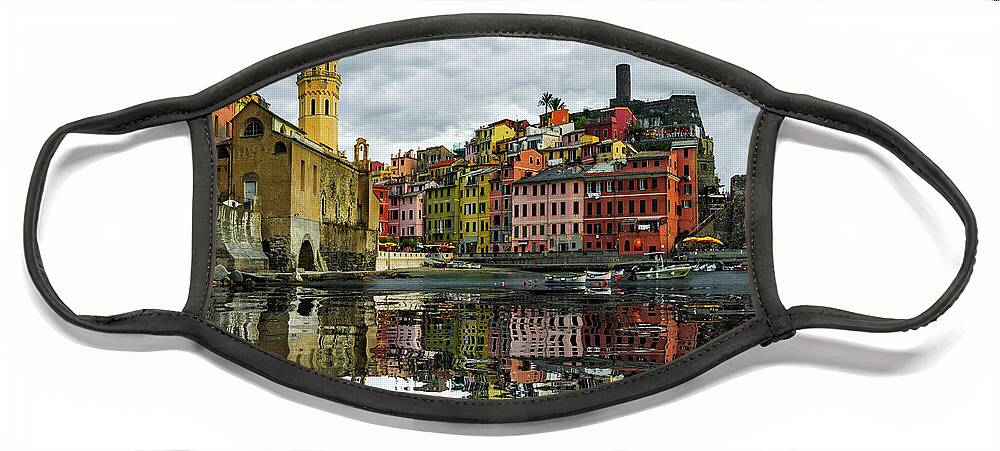 Gary Johnson Face Mask featuring the photograph Vernazza, Italy #1 by Gary Johnson