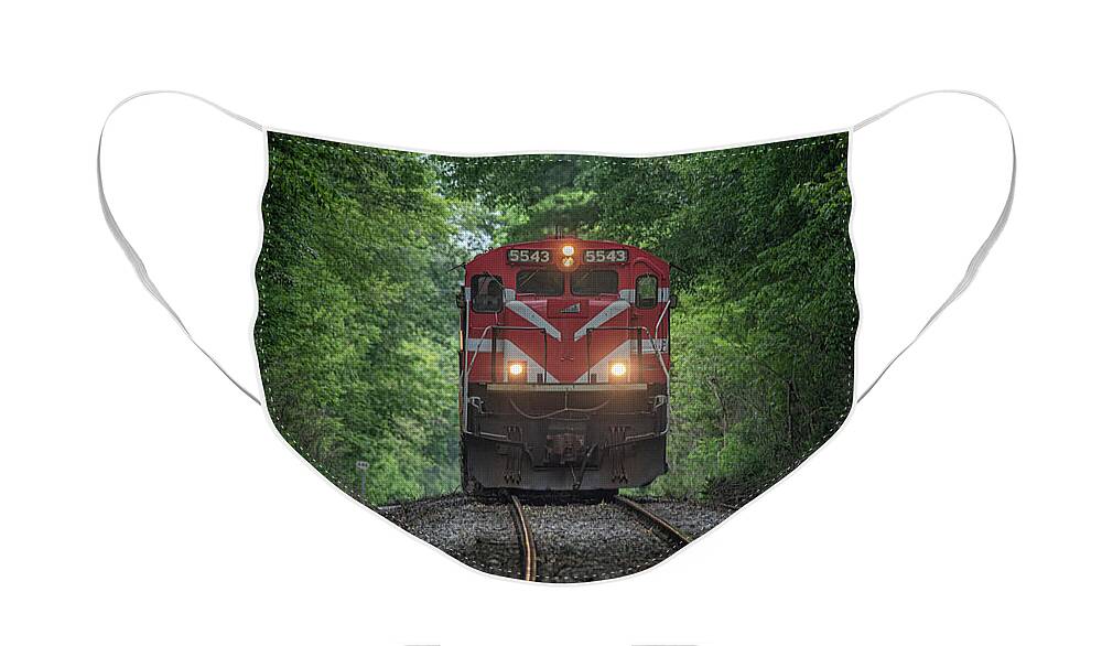 Railroad Face Mask featuring the photograph West Tennessee Railroad Fulton Turn at Milan Tennessee #1 by Jim Pearson