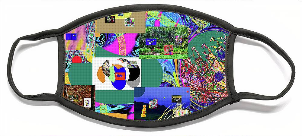 Walter Paul Bebirian: Volord Kingdom Art Collection Grand Gallery Face Mask featuring the digital art 11-19-2021f by Walter Paul Bebirian