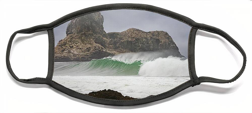  Face Mask featuring the photograph San Simeon #13 by Lars Mikkelsen