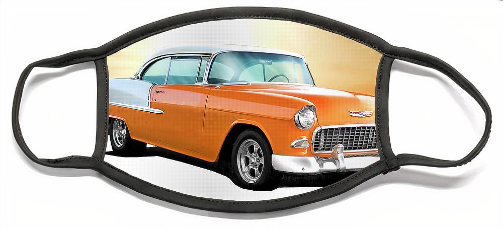 1955 Chevrolet Bel Air Face Mask featuring the photograph 1955 Chevrolet Bel Air Two-Door Hardtop #14 by Dave Koontz