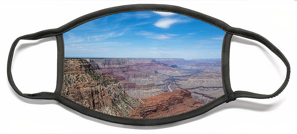 The Grand Canyon Face Mask featuring the digital art The Grand Canyon by Tammy Keyes