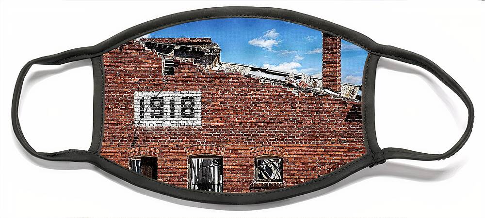 Attraction Face Mask featuring the photograph 1918 Dilapidated Building by David Desautel