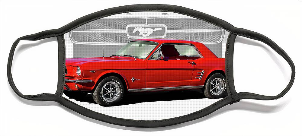 1965 Ford Mustang Coupe Face Mask featuring the photograph 1965 Ford Mustang 289 Coupe by Dave Koontz