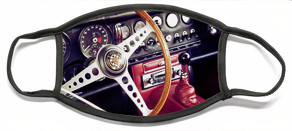 Canada Face Mask featuring the photograph 1967 E-Type Interior by RicharD Murphy