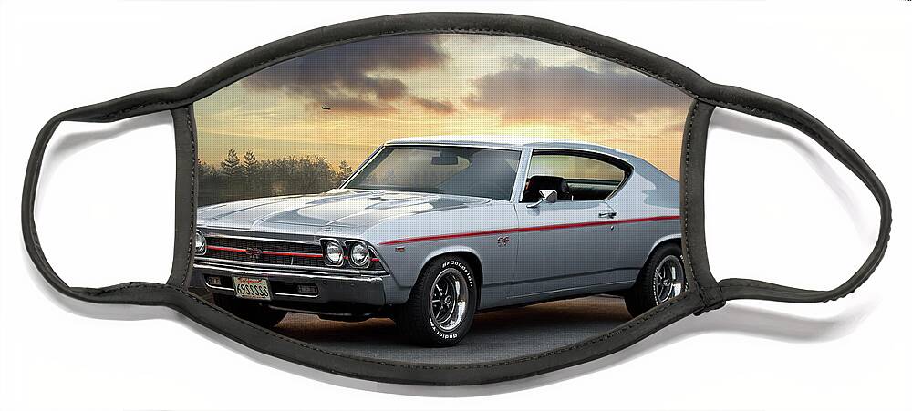 1969 Chevrolet Chevelle Ss396 Face Mask featuring the photograph 1969 Chevrolet Chevelle SS396 #2 by Dave Koontz