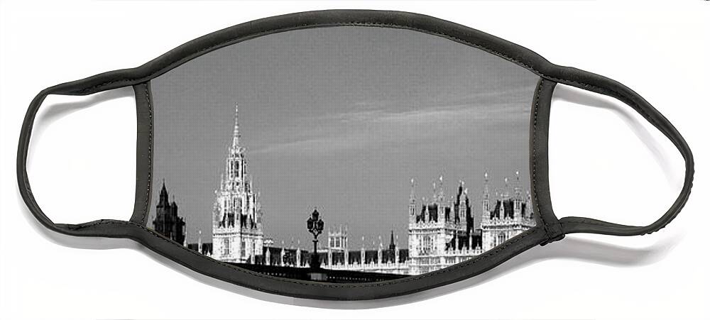 Panorama Face Mask featuring the photograph Big ben and the Houses of Parliament and the westminster bridge #2 by Sonny Ryse