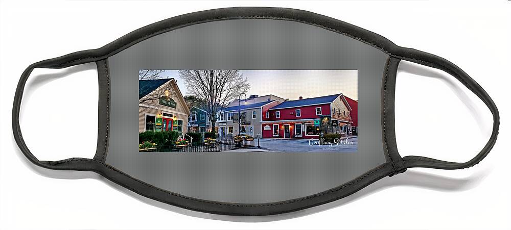  Face Mask featuring the photograph Depot Square #2 by Geoffrey Settles