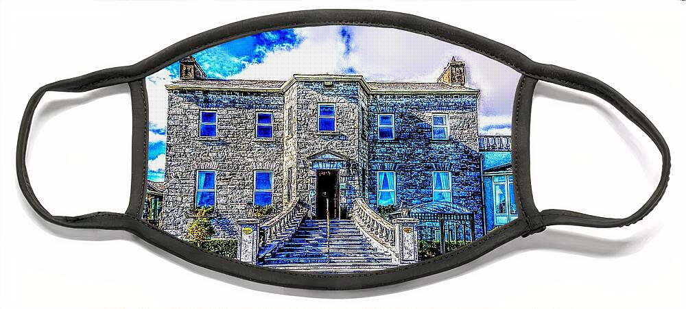 Galway Ireland Face Mask featuring the pastel Art prints of Glenlo Abbey Galway Ireland by Mary Cahalan Lee - aka PIXI