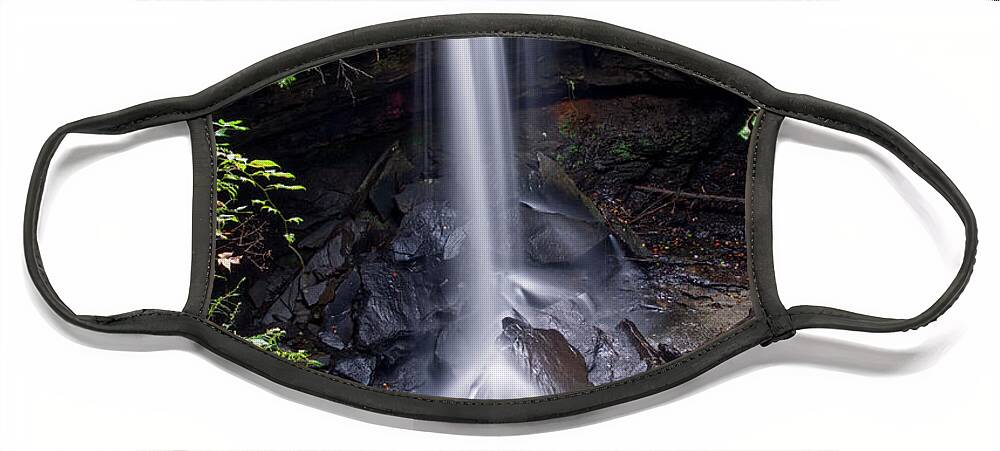 Laurel Falls Face Mask featuring the photograph Laurel Falls 6 by Phil Perkins