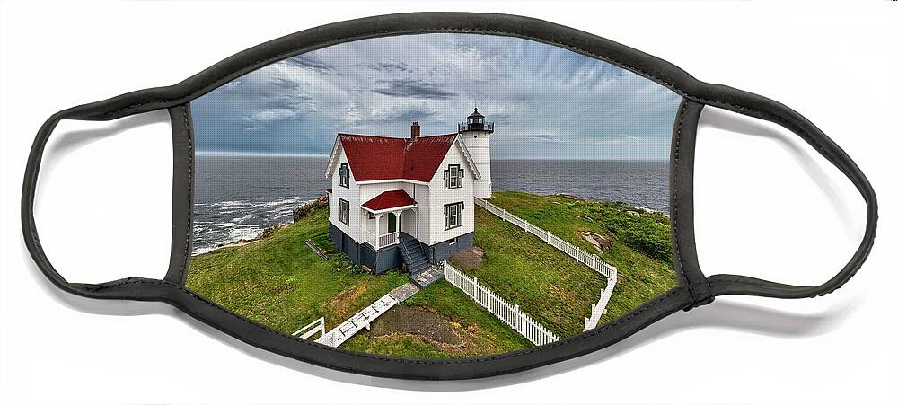  Face Mask featuring the photograph Nubble Lighthouse #2 by John Gisis