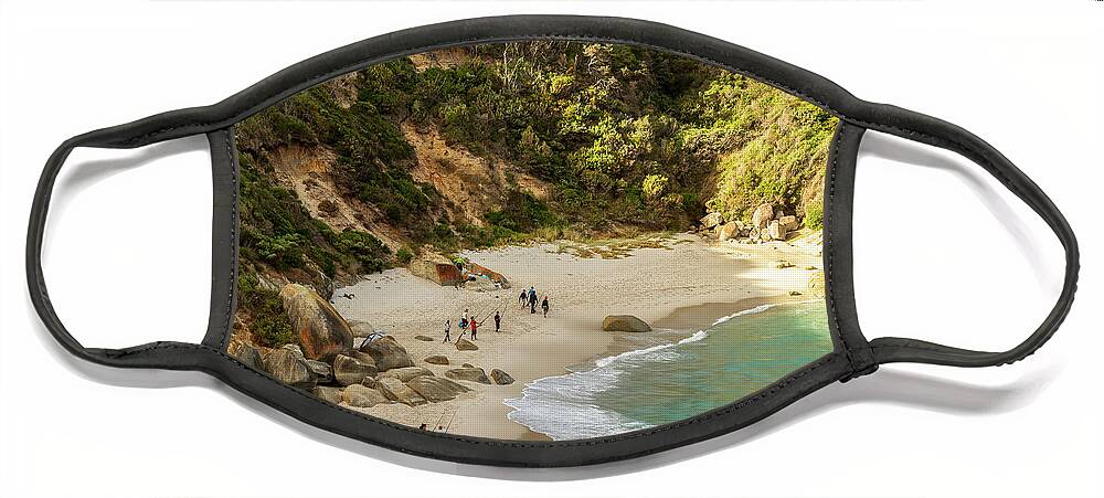 People Face Mask featuring the photograph Salmon Holes, Albany, Western Australia by Elaine Teague