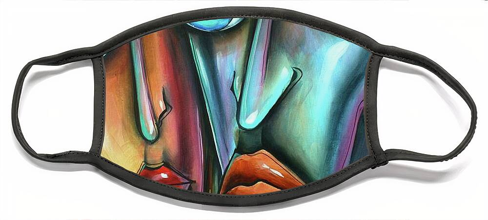 Urban Expression Face Mask featuring the painting Together by Michael Lang