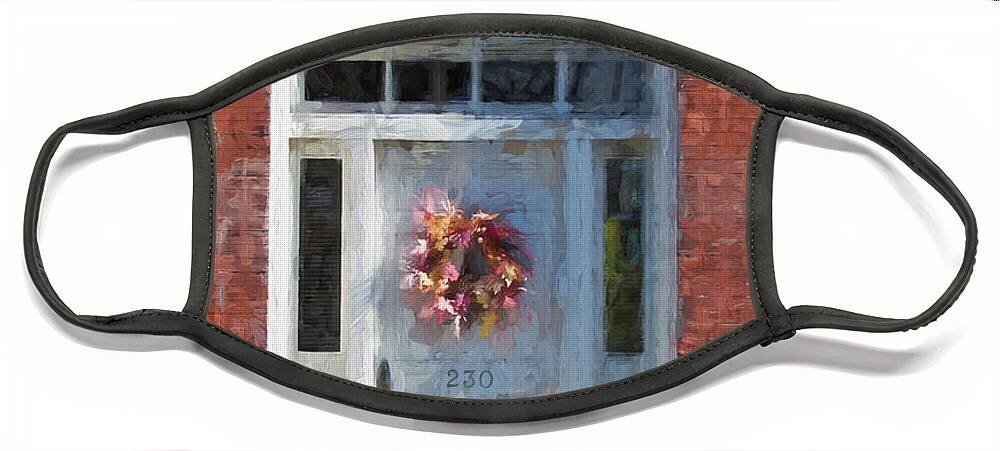 Door Face Mask featuring the digital art 230 by Jayne Carney