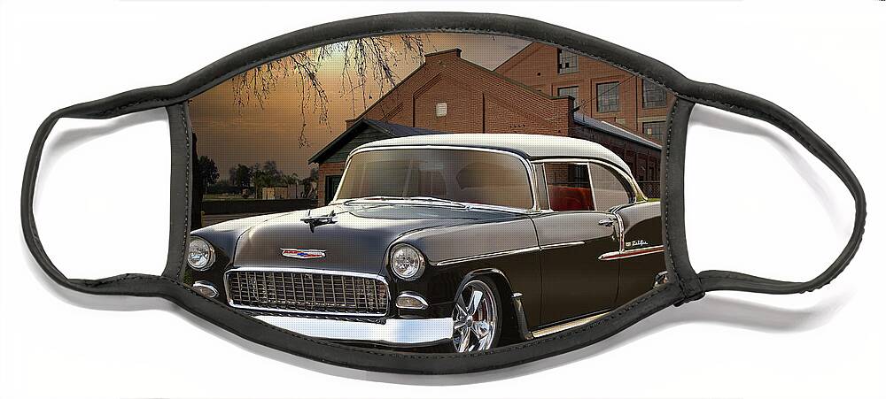1955 Chevrolet Bel Air Face Mask featuring the photograph 1955 Chevrolet Bel Air #3 by Dave Koontz