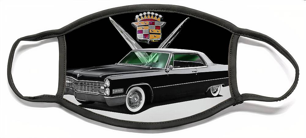 1966 Cadillac Coupe Deville Face Mask featuring the photograph 1966 Cadillac Coupe DeVille #3 by Dave Koontz