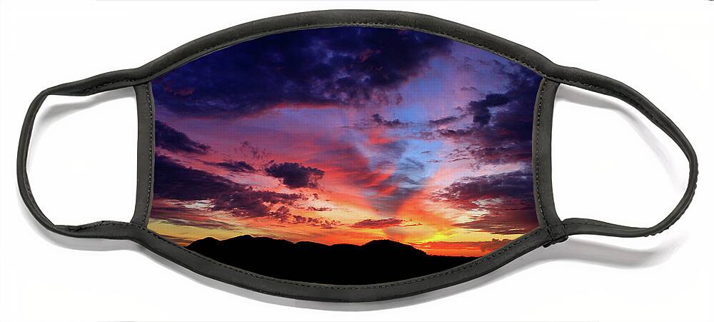 Arizona Face Mask featuring the photograph After The Storm - Dark Sky- Signed by Gene Taylor