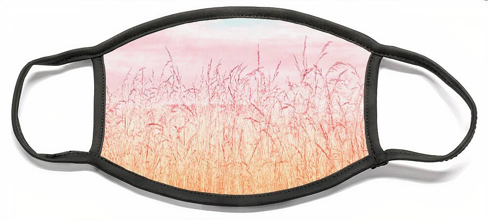 Nature Print Face Mask featuring the photograph Pink Dawn #3 by Bonnie Bruno